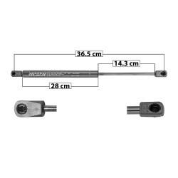 AMORTIGUADOR COFRE LOBO FORD 51038