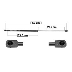 AMORTIGUADOR COFRE AVALON TOYOTA 50975